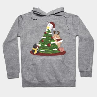 Christmas Tree decoration with bunny _ Bunniesmee Christmas Edition Hoodie